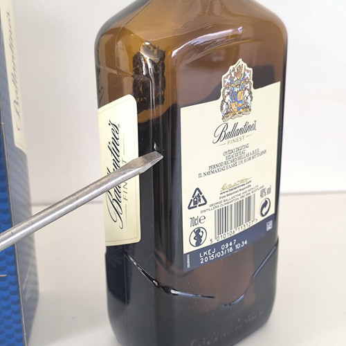 Ballantine's Finest whisky 700ml used, opened bottle 3/4 full