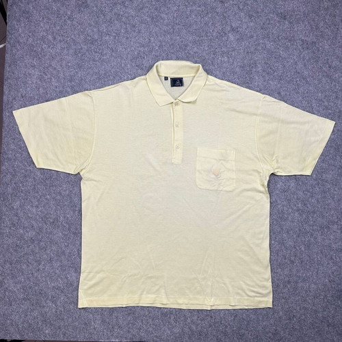 Nino Marino Polo short sleeve men's shirt XL yellow 100% cotton