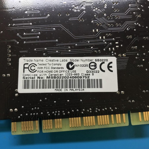 Creative Sound Blaster Live! 5.1 Digital (SB0220) sound card used
