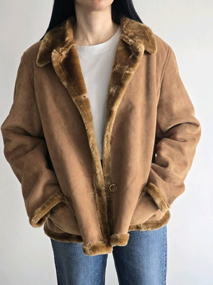 Vintage Camel Suede Jacket like new, brown