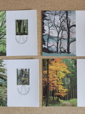 Maximum cards set from Liechtenstein 1980, like new, forest theme
