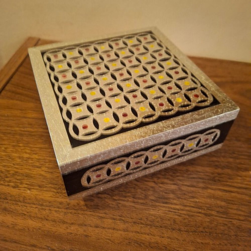 WOODEN CIGARETTE CASE AMAZING 70'S UNUSED