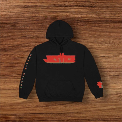 Justin Bieber Justice tour merch sweatshirt used, size L, black