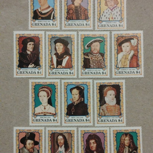 Foreign Caribbean stamps new, complete set of 42 mint