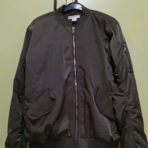 H&M Fly Jacket Unisex Like New Green Orange Size S