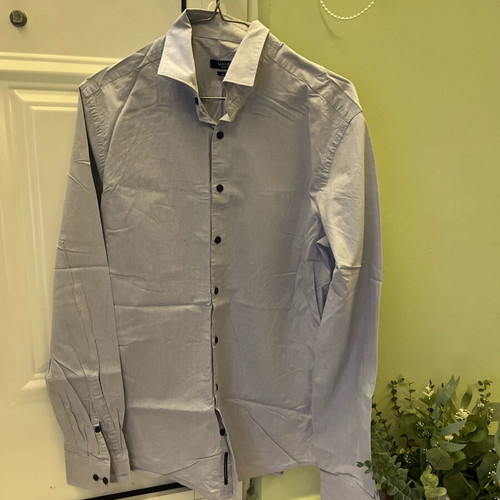 Manetti Men's Slim Fit Shirt, Size M, 100% Cotton, Like New, Sky Blue