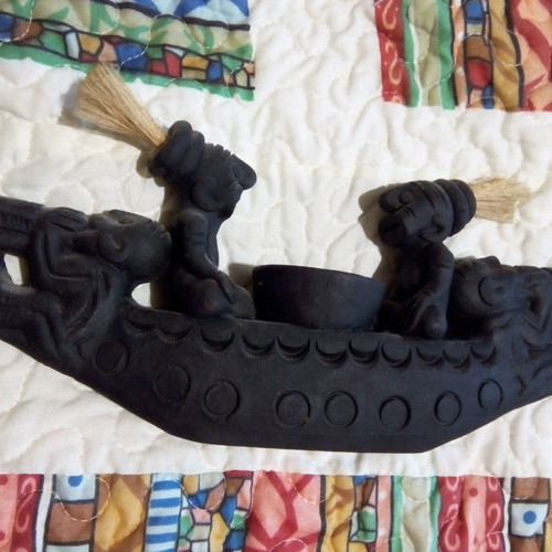 Ethnic Clay Candle Holder used from South America