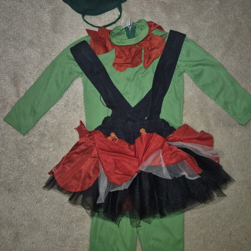 Vintage flower kids carnival costume used, 4 years old
