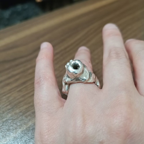 Handmade ring 925 silver no 52 in perfect condition