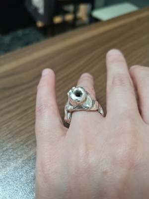 Handmade ring 925 silver no 52 in perfect condition