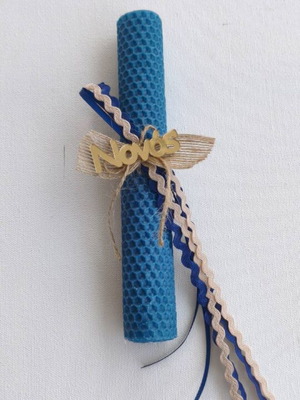 Handmade beeswax candle for godfather made to order