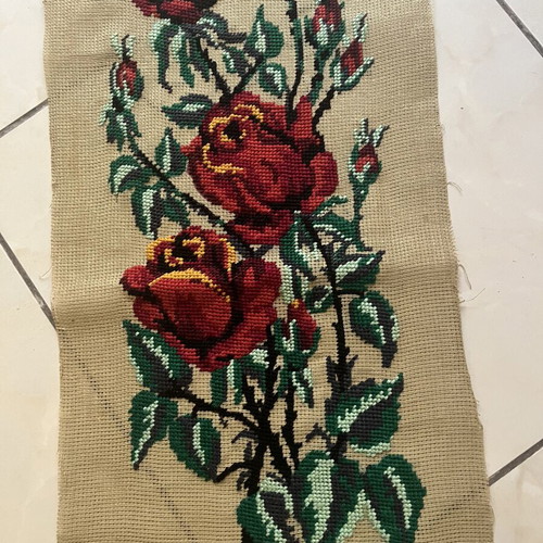 Handmade textile painting frame like new, 0.55x0.28 m