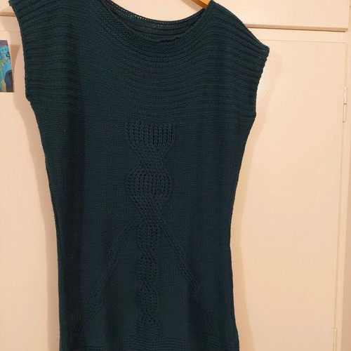Knitted winter petrol dress used