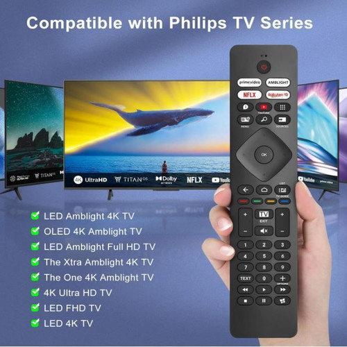 Remote control for Philips Ambilight TV 4K OLED LED Ultra HD FHD new