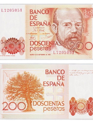 Spain 200 Pesetas 1980 banknote new