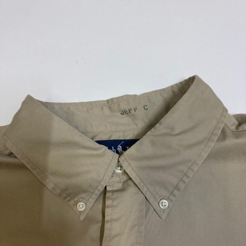Ralph Lauren Oxford Long Shirt XXL, brown with dark blue pony