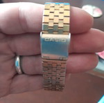 Vintage αντρικό ρολόι Casio μεταχειρισμένο με θήκη, χρυσο