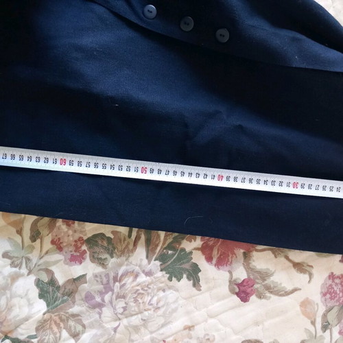Blue wool skirt used large with scarf gift