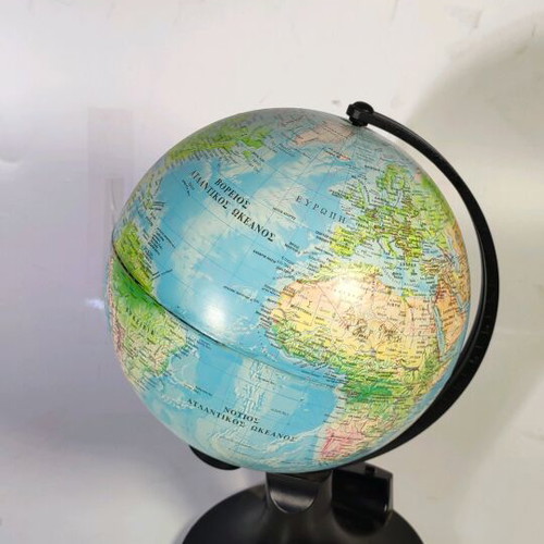 Political globe 25cm used with small crack