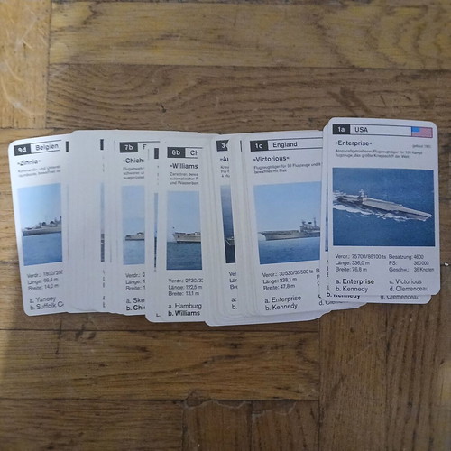 Schmid card game set with planes, ships, trains, cars, retro