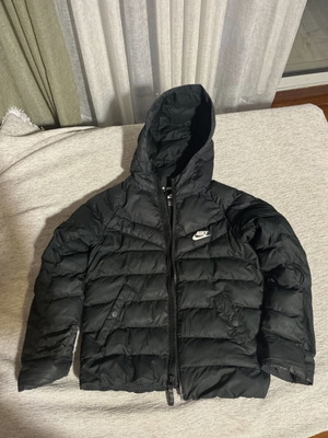 Nike children's down jacket like new, black, size 128-137 cm