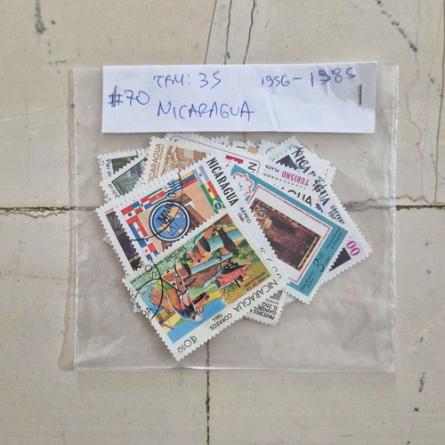 Nicaragua Stamp Set used, 35 pieces 1955-1985 sealed