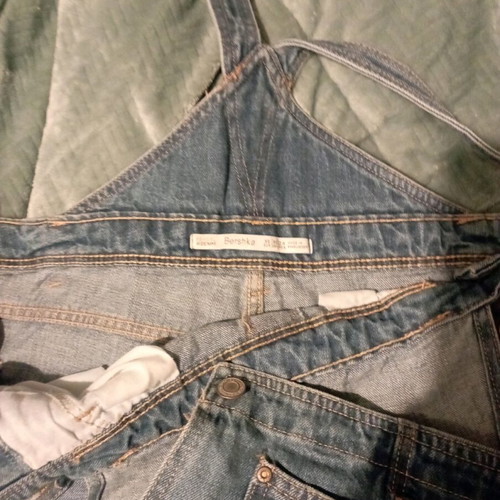 Denim overall shorts like new, blue, size S