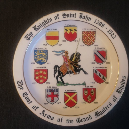 Rhodes ceramic plate used, 25 cm