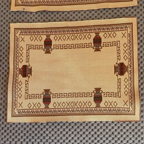 Vintage set of 5 Bulgarian coffee serving napkins like new, retro folk 70s 80s