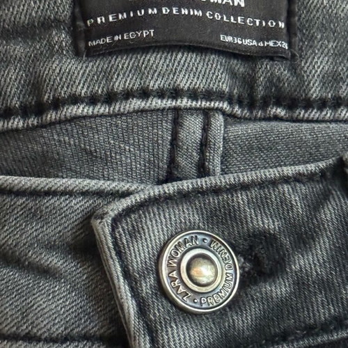 Zara premium gray jeans like new, high waist flare