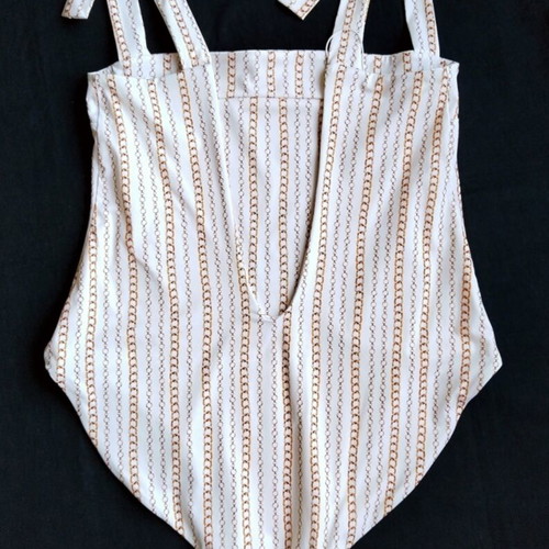 Nicholas one piece swimsuit new, cream color, size L, chains print