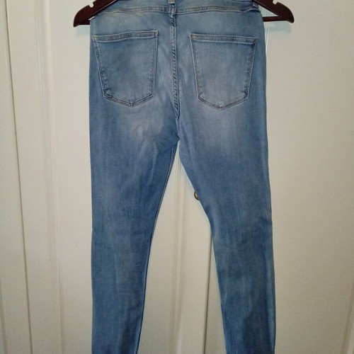 Zara women's blue high-rise skinny jean like new, size 38