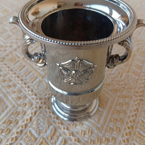 Tudor vase used, silver-plated, collectible miniature