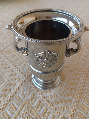 Tudor vase used, silver-plated, collectible miniature