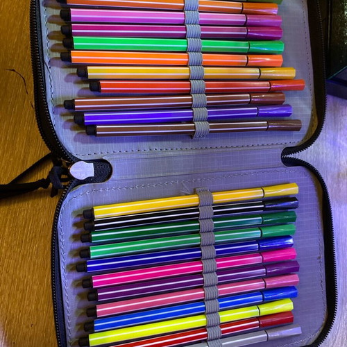 Pencil case like new with gift contents