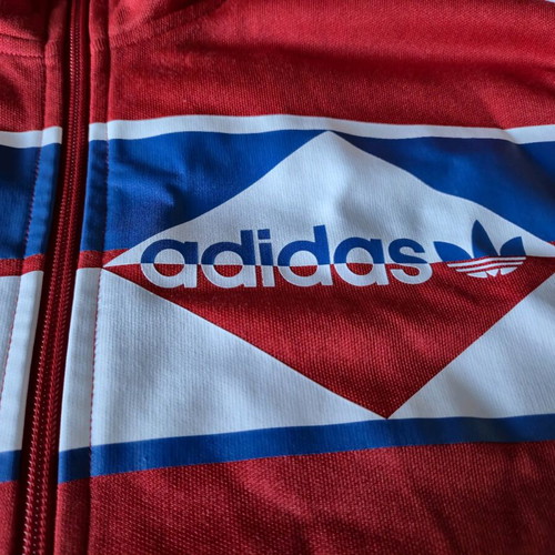 Adidas Originals Beckenbauer Track Jacket like new, size L, red