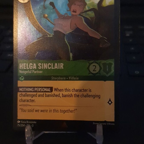 Disney Helga Sinclair Vengeful Partner Lorcana Card foil like new