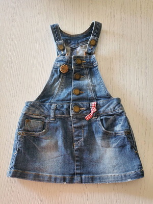 Zara baby denim dress overalls 12-18 months like new