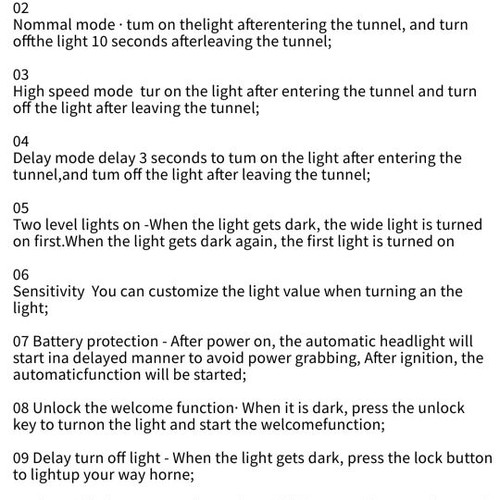 Ford EcoSport automatic light switch new with light sensor
