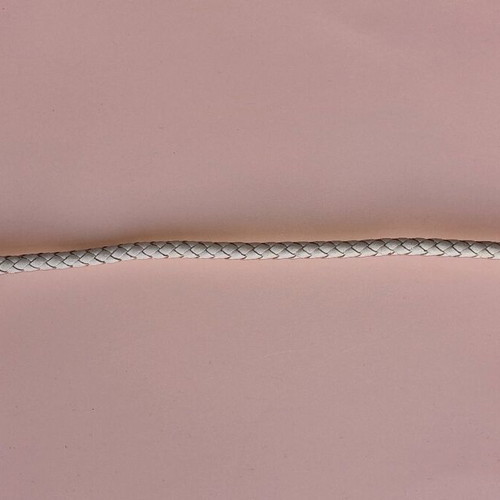 Bracelet made of white leather with gold clasps used