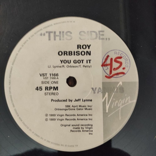 Roy Orbison You Got It 12″ Maxi-Single vinyl used UK 1989