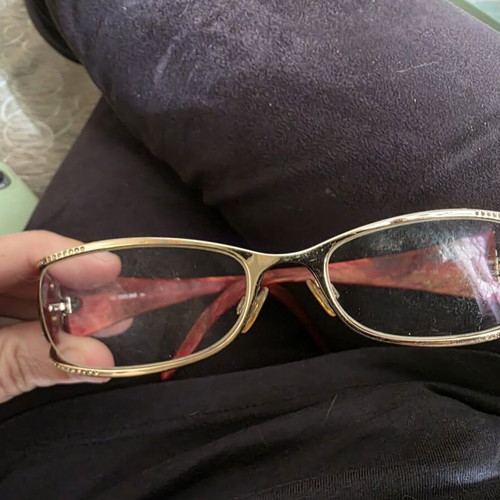 Roberto Cavalli glasses frame collectible, like new, red and gold
