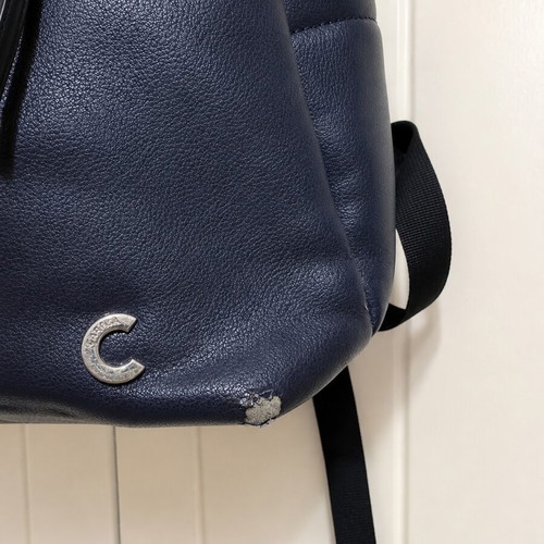 Caprisa blue backpack used with visible wear
