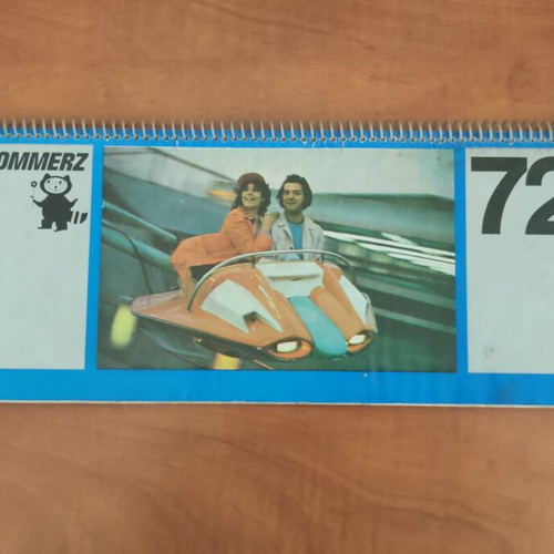DDR Textil Commerz 1972 vintage desk calendar