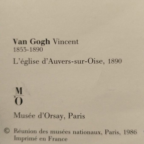Van Gogh art print like new from Musee d'Orsay Paris