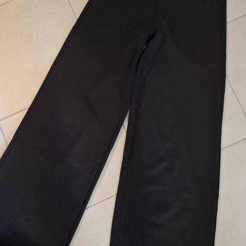 Winter wide-leg pants used, black with silver buttons, size S-M