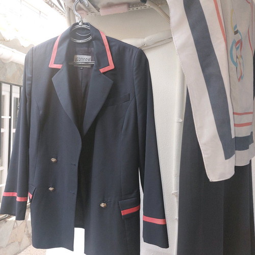 Olympic Airways flight attendant uniform ArtistI ItalianI like new with Tseklenis scarf