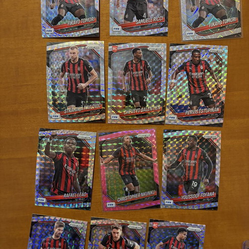 AC Milan lot with Zachary Athekame RC /149 Red Refractor like new