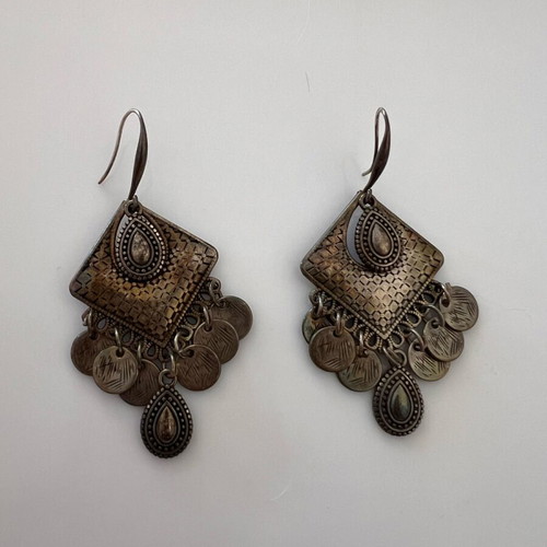 Boho earrings used, silver