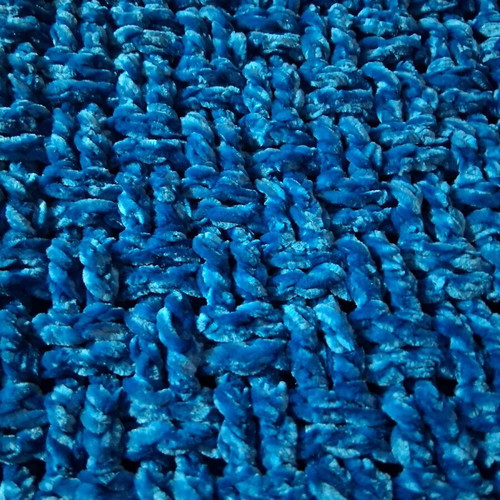 Handmade baby blanket with hypoallergenic velour yarn and soft texture